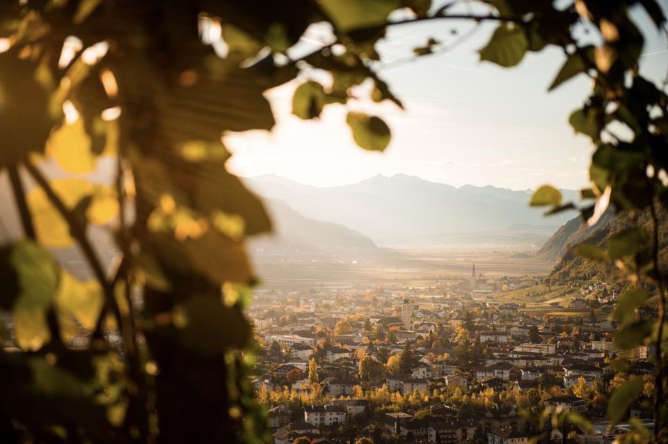 Panoramabild von Lana im Herbst