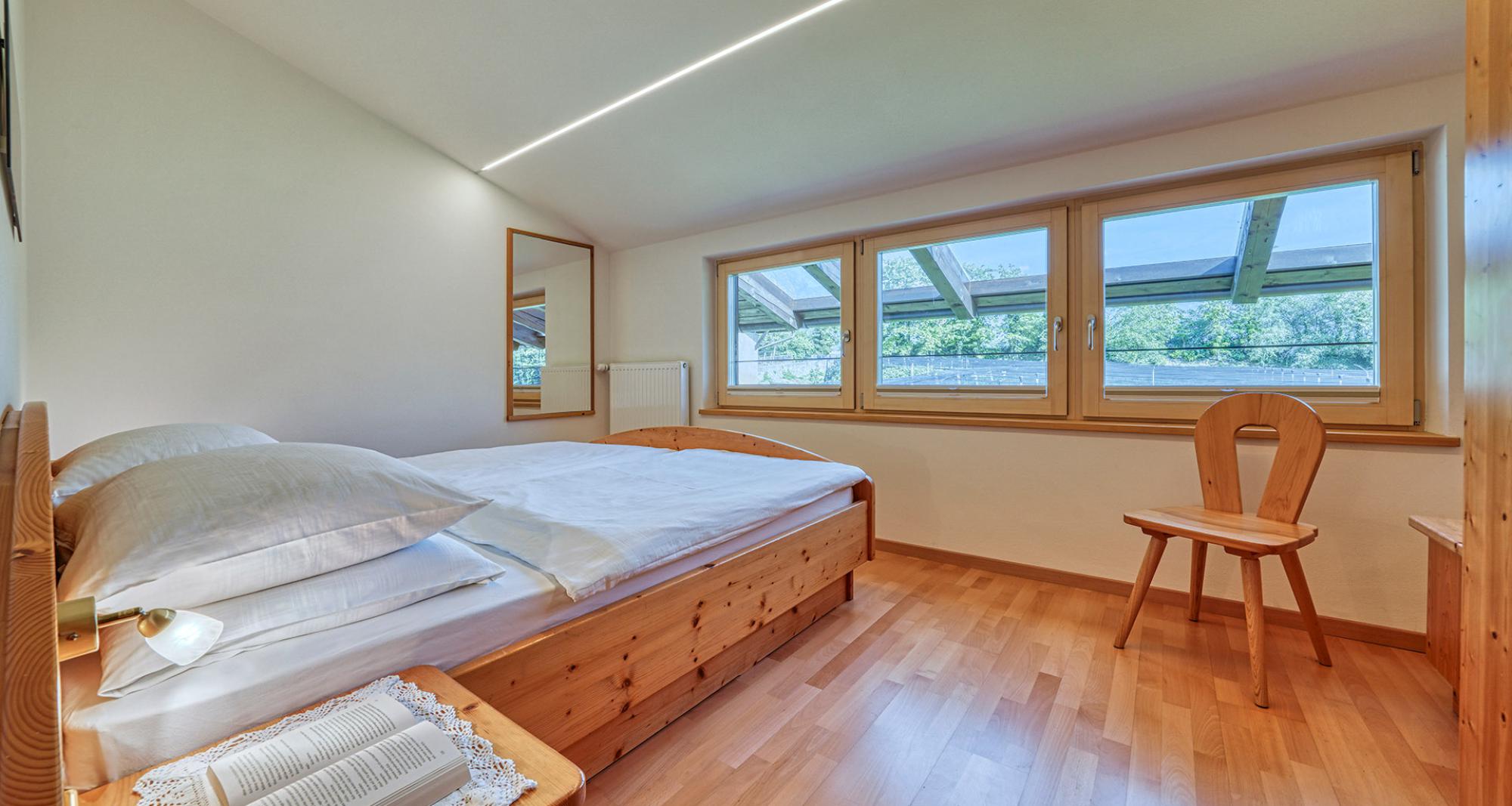 Schlafzimmer mit Panoramablick